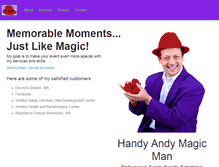 Tablet Screenshot of handyandymagicman.com